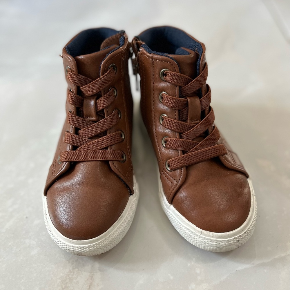 Cat and Jack Brown Toddler Sneaker Boots Sz 8
